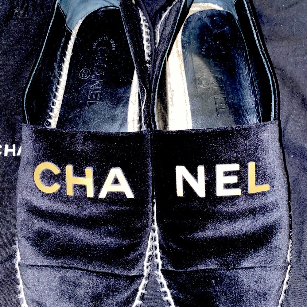 Chanel Velvet Espadrilles Size 42 EU